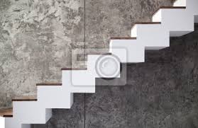 Stickers muraux ville reflet noir et blanc. Escaliers En Bois Et Blanc Sur Mur De Pierre Noir Ou Gris A Linterieur Autocollants Murales Modele Faconner Flottant Myloview Fr
