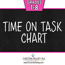 free quick and easy basic time on task student behavior chart