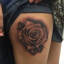 A very tiny small rose tattoo on wrist of girl. 40 Hot Rose Thigh Tattoo Design Ideas