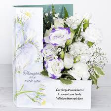 Thank you for showing your support and sympathy through the flowers. Sympathy Flowers In A Personalised Card Flowercard Sending Floral Hugs