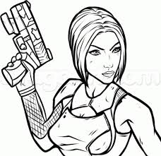 Color Pages For Kids How To Draw Maya From The Game Borderlands In Pencil How To Draw Painting And Drawing For Kid Coloring Pages Drawings Drawing For Kids
