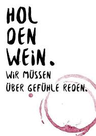 Postkarte A6 Spruch Wein Und Gefühle Von Beiderhase Grafik Und