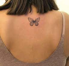 75 Super Tiny Tattoos That Even Grandma Would Approve Of Neck Tattoos Women Butterfly Tattoo Butterfly Neck Tattoo