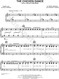 Werner Thomas The Chicken Dance Sheet Music In C Major Transposable Download Print Sheet Music Music Free Sheet Music