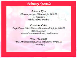 This offer is valid for six months from the date you receive your email. Specials Salon Dezen Hair Salon Marketing Deals Promotions Valentines Marketing Salon Promotions Hair Salon Marketing Salon Marketing