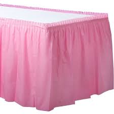 Pink Plastic Table Skirt 168in X 29in Table Skirt Pink Table Plastic Tables