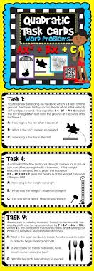 Quadratic Word Problems Tasks Trinomials Print And Digital Quadratics School Algebra Word Problems