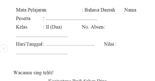 Maybe you would like to learn more about one of these? Soal Kelas 2 Semester 2 Bahasa Jawa