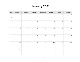 Download or print dozens of january 2021 calendar templates. Blank Calendar For January 2021