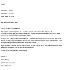Cover letter examples introducing yourself. How To Write A Self Introduction Letter Or Email With Samples