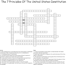 Wild friends constitution day & more fillable forms, register and subscribe now! The 7 Principles Of The United States Constitution Crossword Wordmint