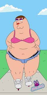 breasts brown hair daisy dukes family guy fat ass fat man father  glasses male male only momokarin01 peter griffin skates 