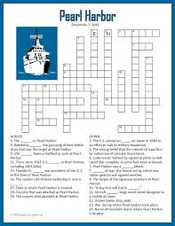 pearl harbor crossword puzzle pearl harbor facts kids