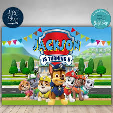 Check out this list of paw patrol party printables, that you can download completely free! Printable Paw Patrol Backdrop Digital File Instant Download Bobotemp