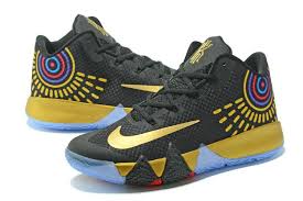 Black And Gold Retro 4s Cheapest And Latest New Arrival March New Cheap Kyrie 4 Vi 4s Black Metallic Gold Black Shoes Nike Kobe Shoes Black Metallic