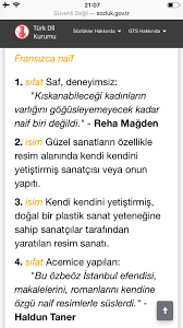 Nahif insan zarafet sahibi, kibar, oturaklı ve ince kişilere denilir. Tarih Lugati Ar Twitter Tdk Daha Duzeltmemis Demek Kendini Fransizcadan Gelen Naif In Kokeni Saflik Ve Duruluk Icerir Naive Gonderide Kastedilen De Bu Nahifin Ise Arapca Zayif Hasta Anlamindan Baska Bir Manasi Yok