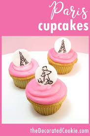 What is more romantic than a wedding? Paris Cupcake Toppers The Decorated Cookie