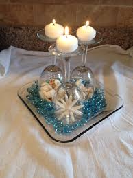 Wine Glass Beach Wedding Centerpiece Beach Centerpieces Bridal Shower Centerpieces Beach Theme Wedding
