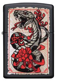 Placement wouldn't be much of a problem, coz it would fit almost anywhere on your body (depending on the freehand drawing skills of your tattoo artist). Snake Tattoo Black Matte Windproof Lighter Zippo Usa