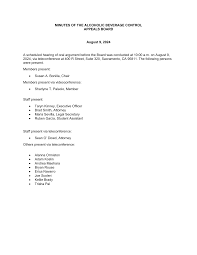 MINUTES OF THE ALCOHOLIC BEVERAGE CONTROL APPEALS BOARD