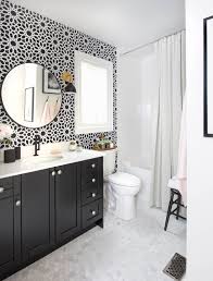 Black And White Accent Wall Bathroom Convertible Drapery White Bathroom Designs Black Vanity Bathroom Black Cabinets Bathroom