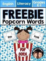 Free 4 Followers Print Play Popcorn Sight Word Game Nicole And Eliceo Learning Sight Words First Grade Sight Words Sight Word Games