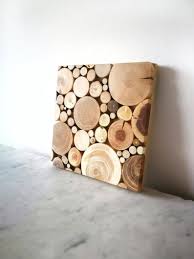 Small Wood Mosaic Nature Wall Art Wood Wall Art Mosaic Etsy Natural Wood Decor Handmade Wood Crafts Wood Trivets