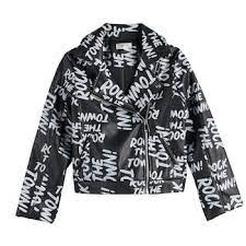 Disney S D Signed Descendants Girls 7 16 Leather Jacket Rock Leather Jacket Outfits Faux Leather Moto Jacket