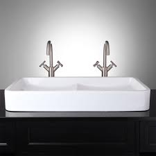 Hamal Rectangular Double Bowl Vessel Sink Bathroom Diy Bathroom Remodel Cheap Bathroom Remodel Bathroom Sink Bowls