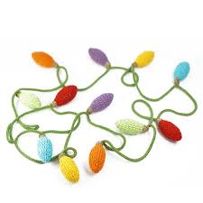 Knit Christmas Lights Garland Fair Trade Winds
