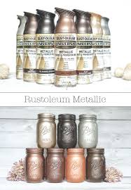 rust oleum metallic spray paints mason jar diy metallic