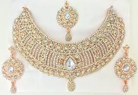 Rose Gold Indian Jewelry Set Bollywood Jewelry Set Indian Jewelry Sets Indian Jewelry Bridal Jewelry Sets