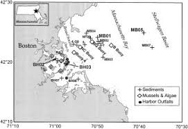 Map Of Boston Harbor And Massachusetts Bay Showing Outfalls