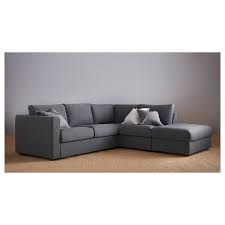 Vimle Canape D Angle 4 Places Sans Accoudoir Gunnared Gris Moyen Ikea Canape Angle Canape Lit Angle Ikea