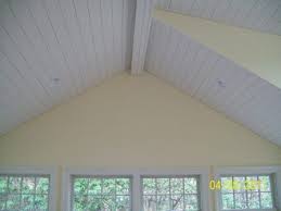 Tongue Groove Painted Pine Ceiling Home Improvement Alternatives To Drywall Cathedral Ceiling