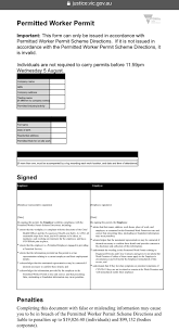 Maybe you would like to learn more about one of these? Bridget Rollason On Twitter The Permitted Workers Permit Has Been Uploaded To Vicgovdhhs Website Employer Required To Fill Out Start And End Times For Each Staff Member Each Day Of The Stage
