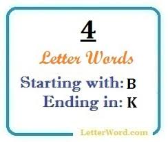 I have a key for my bag · kangaroo: Four Letter Words Starting With B And Ending In K Letterword Com