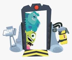 (walt disney pictures) (pixar animation studios). Illustration Of Sulley Mike And Boo On The Boo S Door Open Door Monster Inc Hd Png Download Transparent Png Image Pngitem