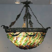 This chandelier is currently located at our dealer's warehouse in italy. Neoclassical Murano Glass Flower Chandelier 152505