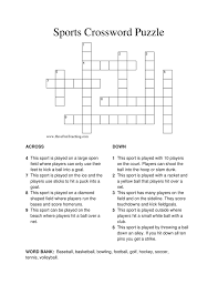 Get hints, track time, print, access previous puzzles and much more. Sports Crossword Puzzle Have Fun Teaching