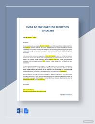 Email To Employee For Reduction Of Salary Word Google Docs Word Doc Salary Words