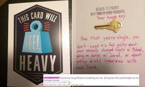 After 8 years, and slews of expensive gifts from my current boyfriend, i still remember that as the best gift ever, even though it was cheap and easy. Reddit User With Plan To Dump Cheating Girlfriend Foiled After Post Goes Viral Daily Mail Online