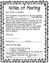 Rti Notice Of Meeting Rti Dear Parents Meeting
