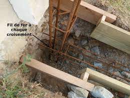 Le fer à béton est également appelé barre d'armature et comme son nom l'indique, il est principalement utilisé pour le renforcement du béton (béton armé). Faire Soi Meme Pose D Un Portail Chainage Et Coffrage Fondations De Maison Pilier Portail Poteau Portail