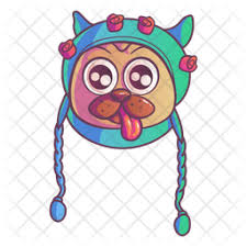 All cute folder icons have a simple drawn look. Cute Pug Wearing A Funny Cap Icon Of Sticker Style Available In Svg Png Eps Ai Icon Fonts