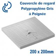 Couvercle De Sol Pp Gris A Poignee 30x30