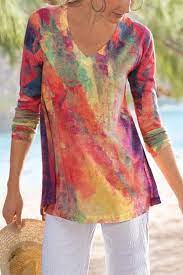 unpositioned printing v neck vintage t shirts shopingnova in 2020 women tunic tops womens clothing tops tunic tops
