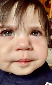 My sons eyes. Sometimes they look yellow! Just like a cat. Baby daughter's  eyes are in comments.