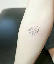 This Rain Cloud Rain Tattoo Sun Tattoo Small Cloud Tattoo