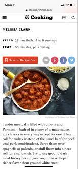 Turkey Meatballs In Tomato Sauce Recipe Recipe Tomato Sauce Recipe Nyt Cooking Tomato Sauce